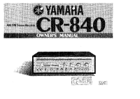 Yamaha CR-840 - Owners Manual 